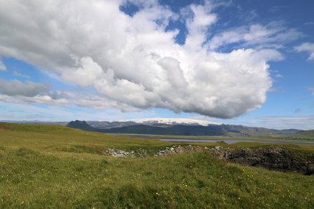 View of the Katla Volcano - Icelandの写真素材