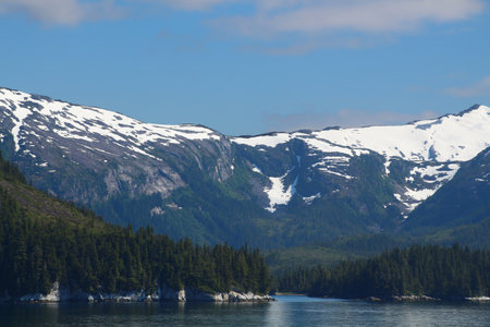 Alaska, mountain landscape in the Gulf of Alaskaの写真素材