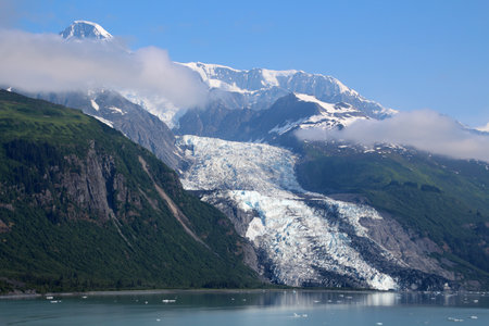 Bryn Mawr Glacier is a large tidewater glacier in Alaska's Prince William Soundの写真素材