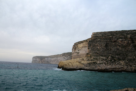 Xlendi Bay is a bay on the island of Gozo, which belongs to Maltaの写真素材