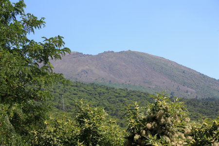 Mount Vesuvius in Naples, Campania, Italyの写真素材