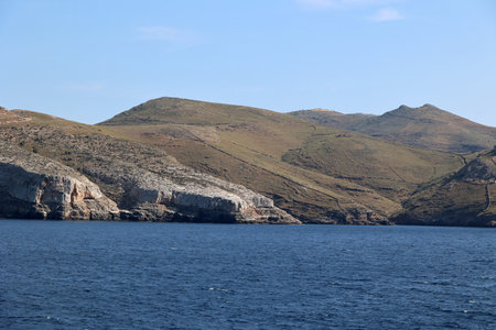 Coast of Cyclades island Ikaria-Greeceの写真素材