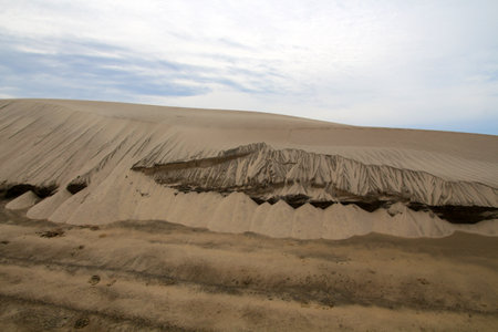 Dune landscape on the coast of Baja California Sur, Mexicoの写真素材