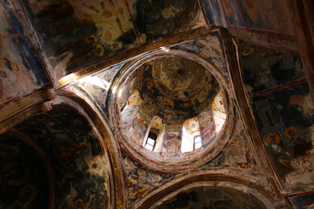 Gelati Monastery interior view, Georgiaの写真素材