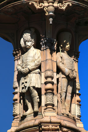 Segment of the Doulton Fountain Glasgow, Scotlandの写真素材