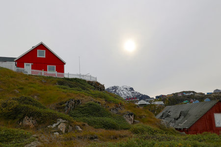 Sisimiut is a Greenlandic town in Sisimiut District, Qeqqata Communiaの写真素材