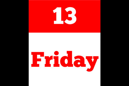 A Friday The 13 Lettering Text On Black Background Illustration Photos