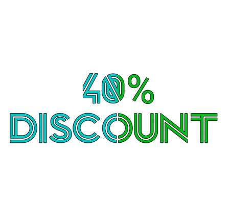 A 40% Discount Promotion Sale Banner, Design Illustration Photos
