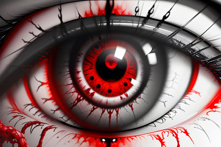 A Closeup Shot Human Eye Disorders, Eye Flu, AI Generativeの素材