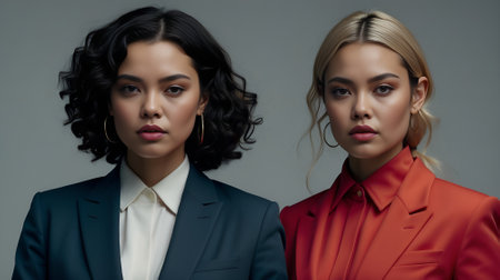 A Womens Day Portrait of young Diverse women's in suitsの素材