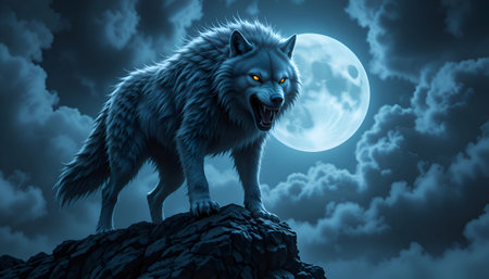 An Fenrir is a monstrous wolf in Norse mythology, the son of the god Loki and the giantess Angrboda
