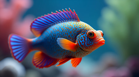 An Mandarin Fish, Photo Illustration Image Pictureの写真素材