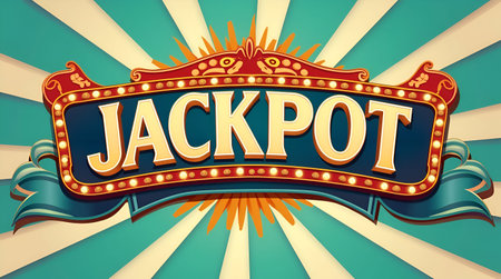 A Jackpot bonus text effect on dark background, Photo Illustration Image Picture