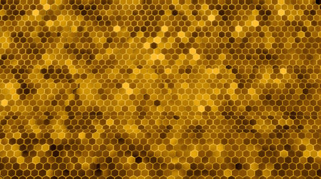 A Golden Honeycomb Mosaic A Radiant Tapestry of Nature's Geometry