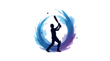 A Cricket logo design, Isolate On Transparent Background Photo Illustration Image Pictureの写真素材