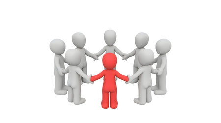 A 3d small people leader, Photo Illustration Image Picture, White Background,