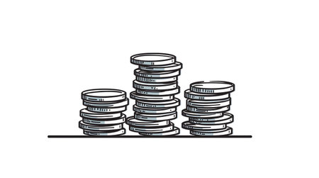 A Stacking dollar money icon silhouette style