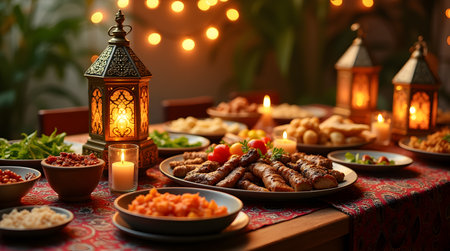 A Eid al Adha Mubarak concept for restaurant or food brand, Eid al Adha, Eid Mubarak, Eid al-Fitr, Concept Photo Illustration Image Picture Photographyの写真素材