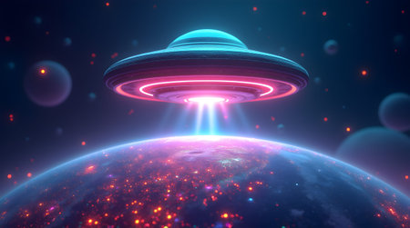 Celebrate World UFO Day with this captivating image of an unidentified flying object.