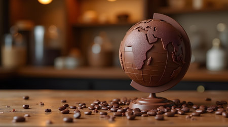 A Chocolate Globe Photo Illustration Image Picture Photographyの写真素材