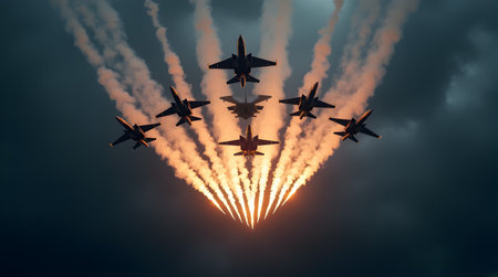 Sukhoi Su 30MKI Jets Fire Flares in Sky Drill