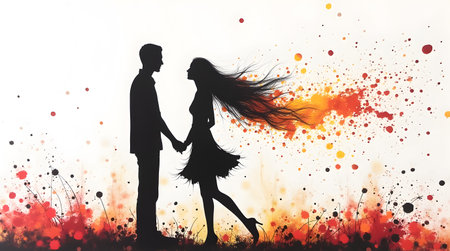 A Dance Couple Lovers Kissing Romantic Moment Silhouette, Valentine Day, Kissing Day, Kiss, Wife Husband, Boyfriend Girlfriend Love, Friends Photo Illustration Image Picture Photography Wallpaperの写真素材