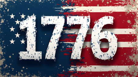 A America Independence Day, 1776 Distressed American Flag Design Patriotic, USA Independent Day, US,...
