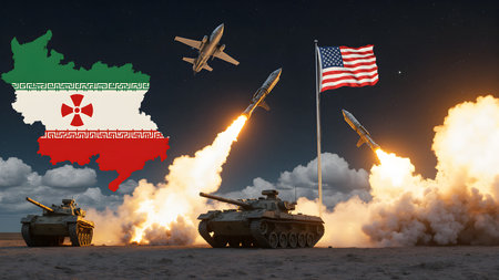 A Iran vs USA Military Standoff Nuclear Missiles, Tanks & Fighter Jets Raise Global Alarm, Depicting...