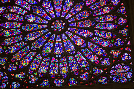 The South Rose Window of Notre Dame offers a Wonderful Background
