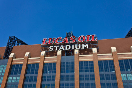 Indianapolis - Circa June 2016: Lucas Oil Stadium. Lucas Oil is a Sponsor of the Indianapolis Colts IIのeditorial素材