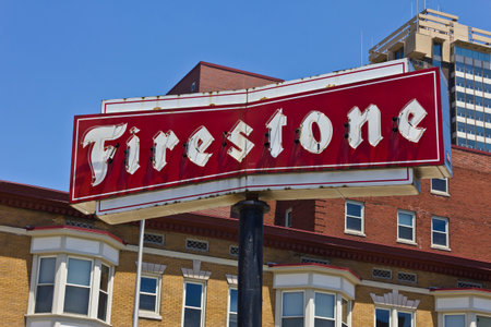 Indianapolis - Circa June 2016: Firestone Complete Auto Care Location with Legacy Neon Sign I