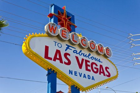 Las Vegas - Circa July 2016: Welcome to Fabulous Las Vegas sign on the Las Vegas Strip IVのeditorial素材