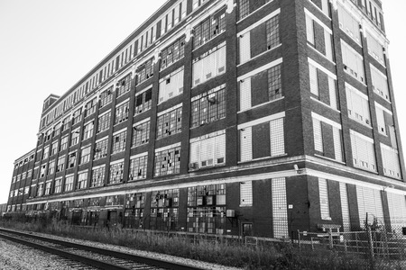 Abandoned Industrial Factory - Urban Desolation, Worn, Broken and Forgotten Vの写真素材