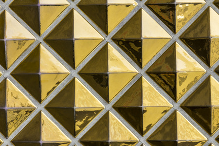 Abstract Gold Tile Pattern - Art Deco Abstract Gold Pattern with Bright Highlights Iの写真素材