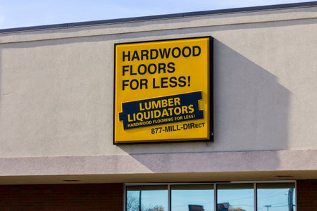 Indianapolis - Circa November 2016: Lumber Liquidators Strip Mall Location. Lumber Liquidators is an American retailer of hardwood flooring IIのeditorial素材