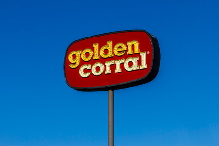 Kokomo - Circa November 2016: Golden Corral Buffet and Grill. Golden Corral serves many free meals to active duty and military veterans Iのeditorial素材