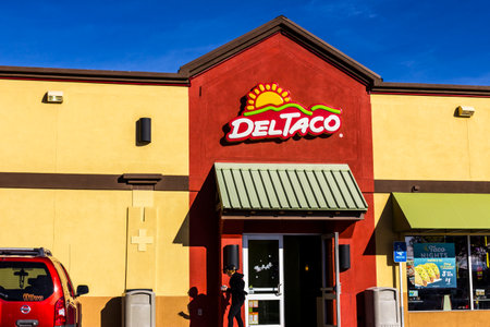 St. George - Circa December 2016: Del Taco Fast Food Location. Del Taco specializes in Mexican and American food IIのeditorial素材