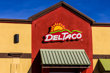 St. George - Circa December 2016: Del Taco Fast Food Location. Del Taco specializes in Mexican and American food Iのeditorial素材