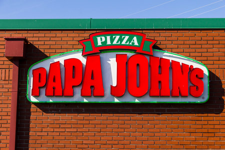 Indianapolis - Circa February 2017: Papa John's Take-Out Pizza Restaurant. Papa John's is the third largest take-out and pizza delivery chain in the world IVのeditorial素材