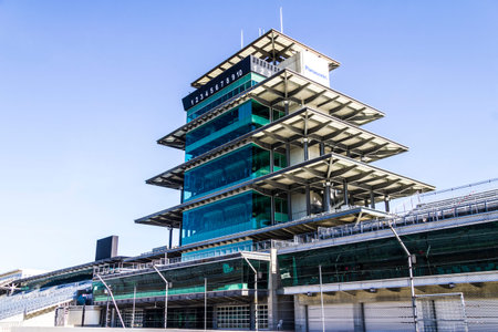 Indianapolis - Circa February 2017: The Panasonic Pagoda at Indianapolis Motor Speedway. IMS...