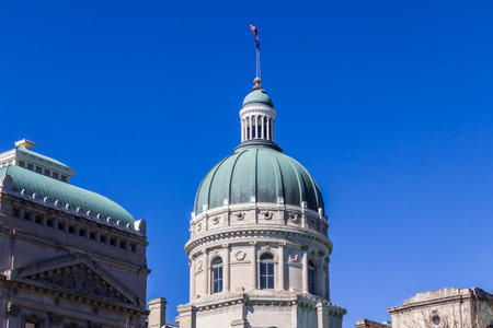 Indianapolis - Circa March 2017: Indiana State House and Capitol Dome. It houses the Governor, Assembly and Supreme Court Iのeditorial素材