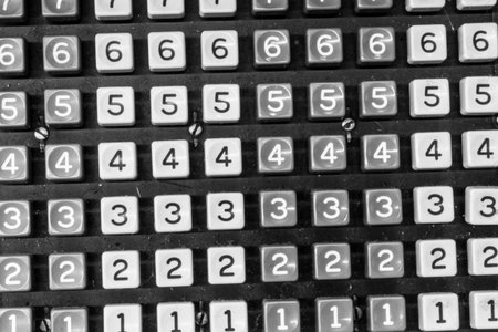 Keys of an Antique Cash Register or Adding Machine II