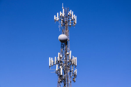 Telecommunications and Wireless Equipment Tower with Directional Mobile Phone Antenna III