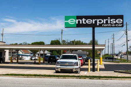 Marion - Circa April 2017: Enterprise Rent-A-Car Local Rental Location. Enterprise Rent-A-Car is the largest rental car company in the US IIのeditorial素材