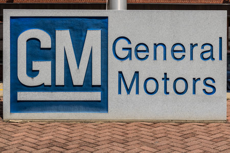 Marion - Circa April 2017: General Motors Logo and Signage at the Metal Fabricating Division. GM opened this plant in 1956 IIのeditorial素材