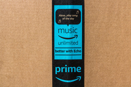 Indianapolis - Circa May 2017: Amazon Prime Parcel Package. Amazon.com is a premier online retailer...