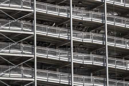 Large metal stadium stairs Iの写真素材