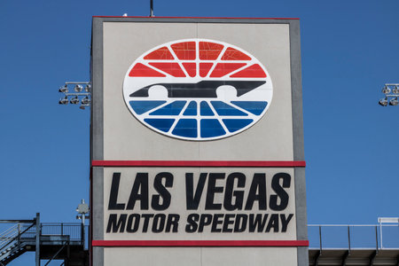 Las Vegas - Circa July 2017: Las Vegas Motor Speedway. LVMS hosts NASCAR and NHRA events including the Pennzoil 400 Iのeditorial素材