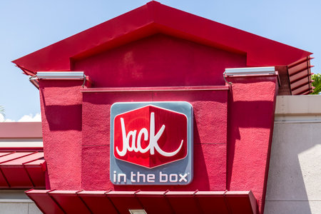 Las Vegas - Circa July 2017: Jack-In-The-Box Fast Food Restaurant. Jack-In-The-Box Operates More Than 2,200 Restaurants in 21 States and Guam IVのeditorial素材