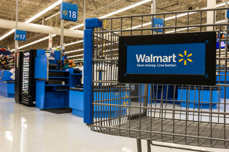 Las Vegas - Circa July 2017: Walmart Retail Location. Walmart is an American Multinational Retail...
